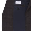 De Petrillo Single - Breasted Wool Coat in Brown Melange and Dark Blue. Exclusively Made for Sartale - SARTALE