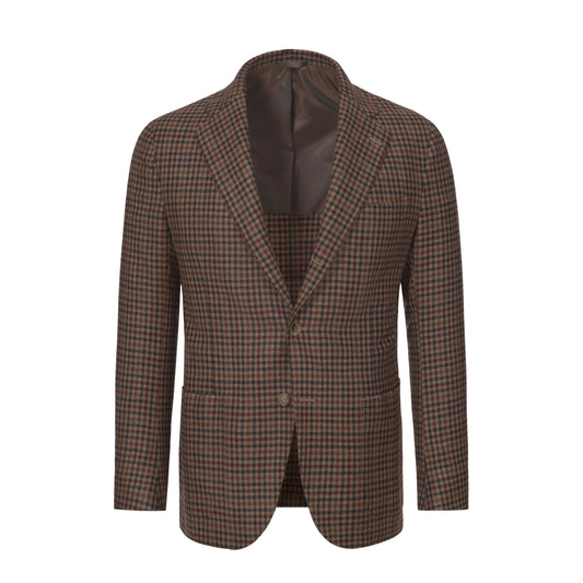 De Petrillo Single - Breasted Wool Jacket in Black, Caramel Brown and Cherry Red. Exclusively Made for Sartale - SARTALE