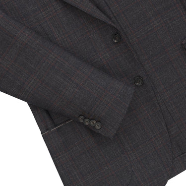 De Petrillo Single - Breasted Wool Jacket in Granite Brown and Red. Exclusively Made for Sartale - SARTALE