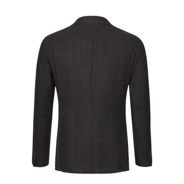 De Petrillo Single - Breasted Wool Jacket in Granite Brown and Red. Exclusively Made for Sartale - SARTALE