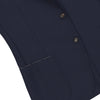 De Petrillo Single - Breasted Wool Jacket in Navy Blue Melange. Exclusively Made for Sartale - SARTALE