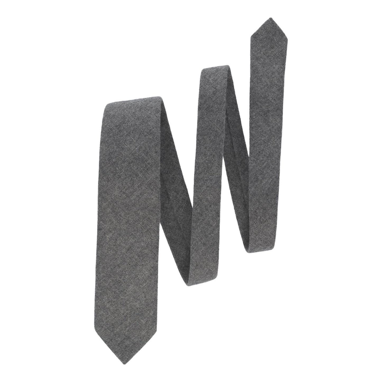 Drake's Woven Cashmere Tipped Tie in Light Grey - SARTALE