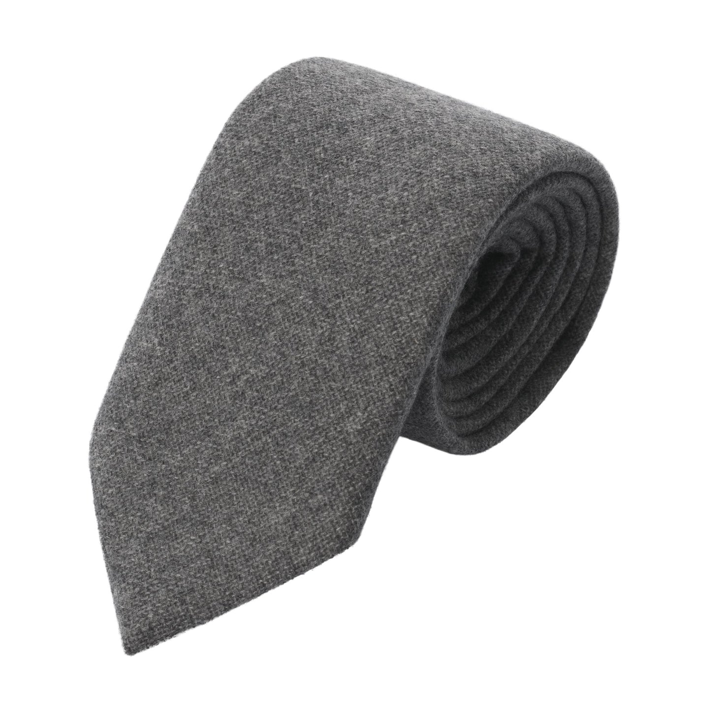 Drake's Woven Cashmere Tipped Tie in Light Grey - SARTALE