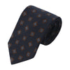 Drake's Woven Jacquard Silk Tie in Navy Blue - SARTALE