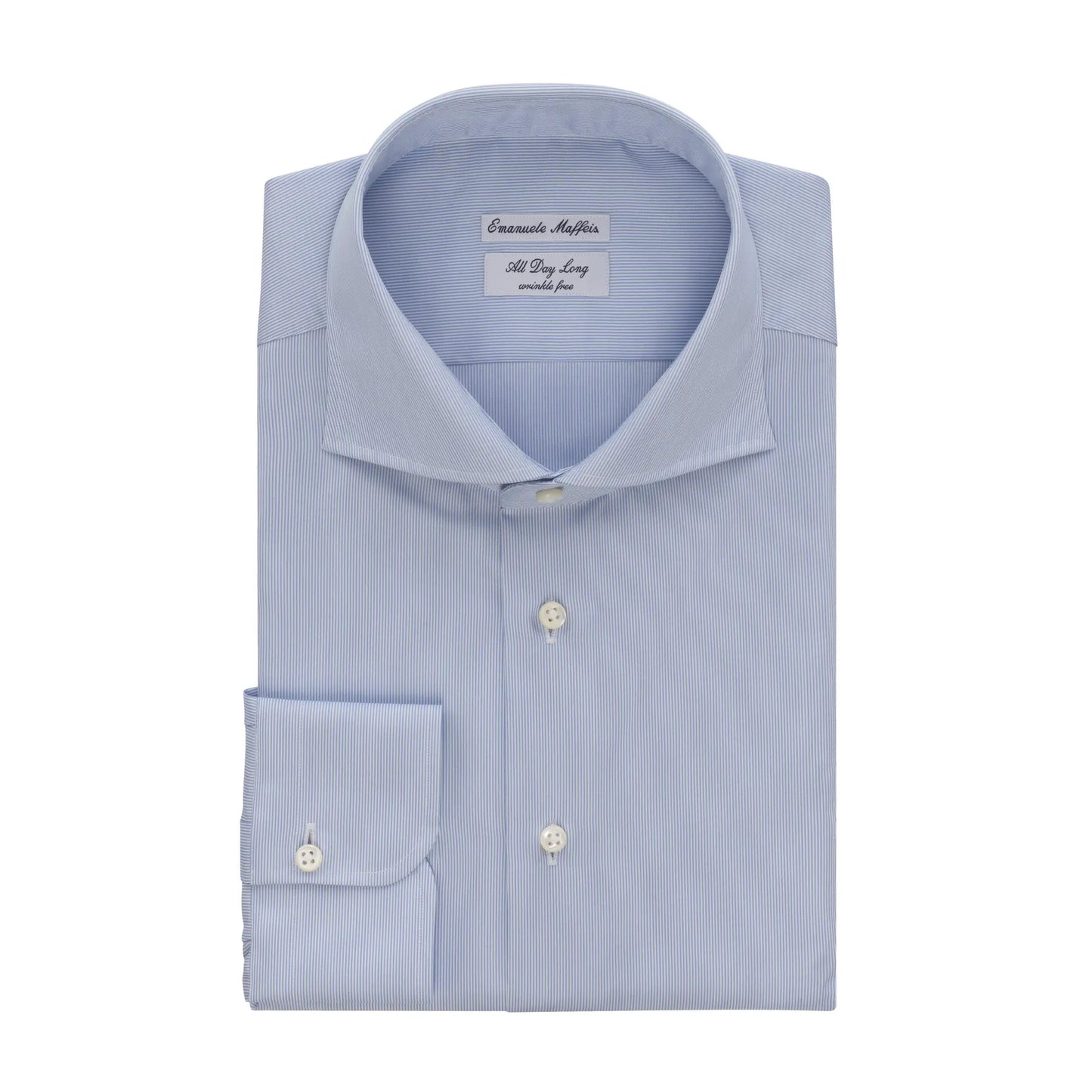 Emanuele Maffeis "All Day Long Collection" Cotton - Blend Shirt in Light Blue - SARTALE