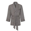 Emanuele Maffeis Belted Short Robe in Brown Melange - SARTALE