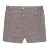 Emanuele Maffeis Checked Boxer Shorts in White and Brown - SARTALE