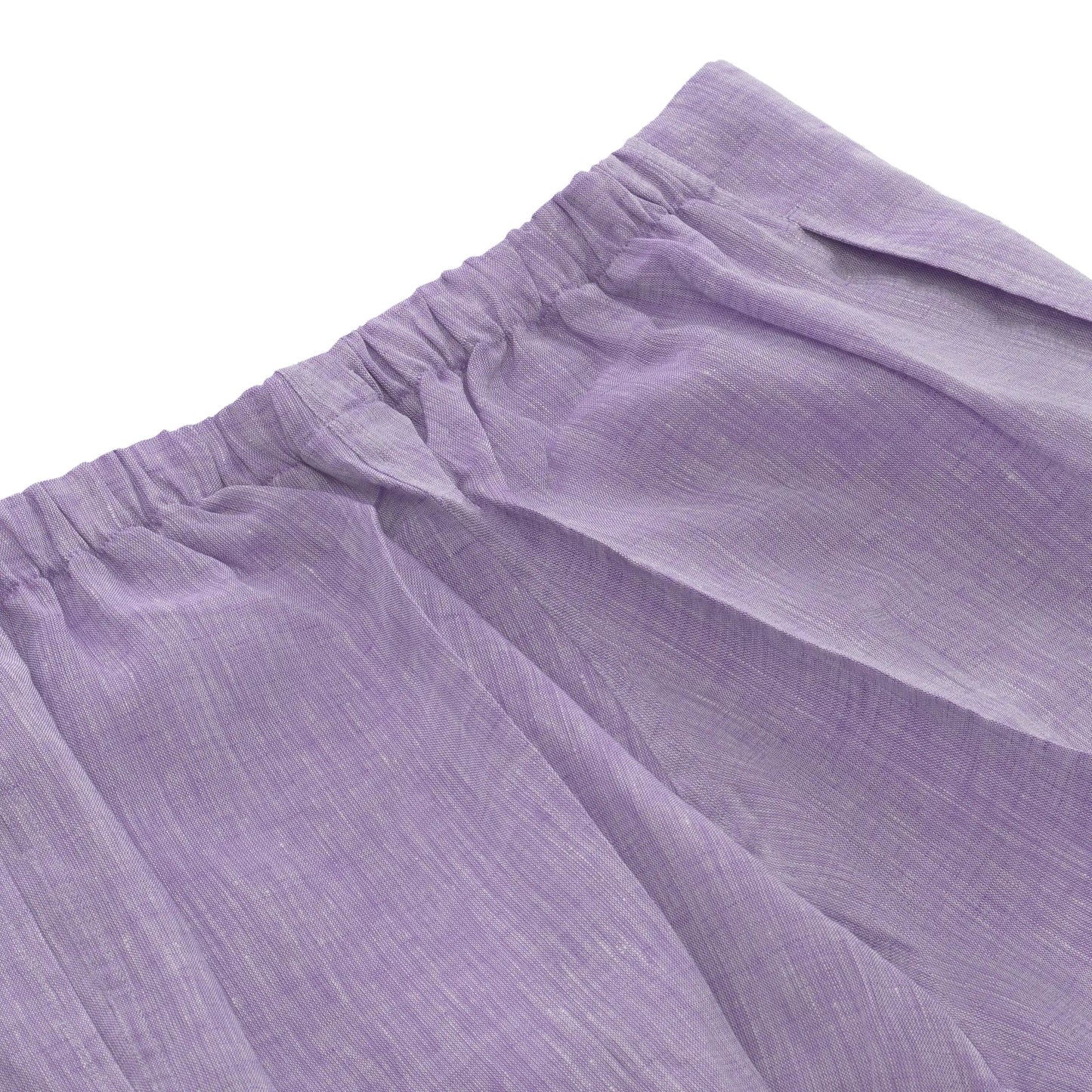 Emanuele Maffeis Linen Nightwear Trousers in Purple Melange - SARTALE