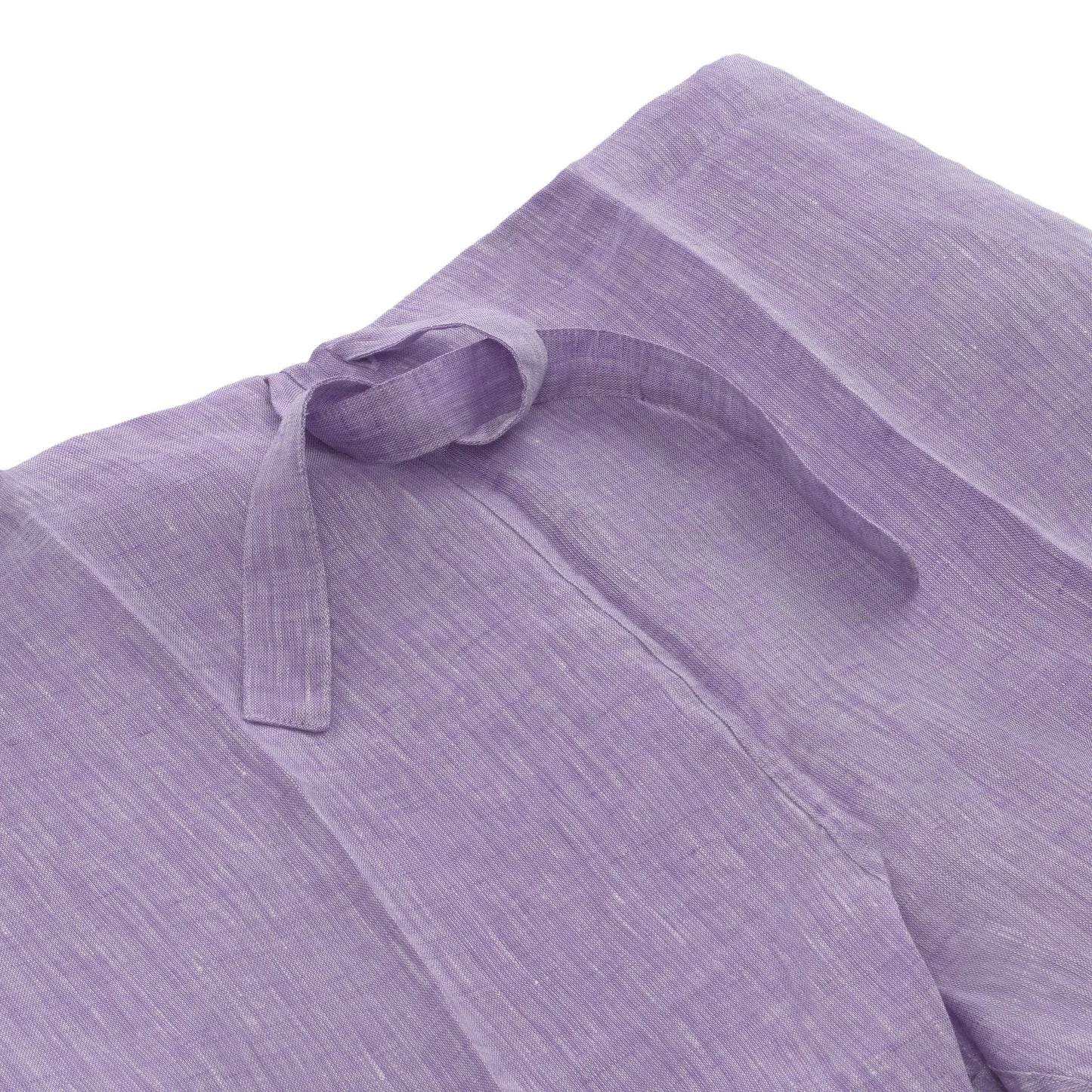 Emanuele Maffeis Linen Nightwear Trousers in Purple Melange - SARTALE