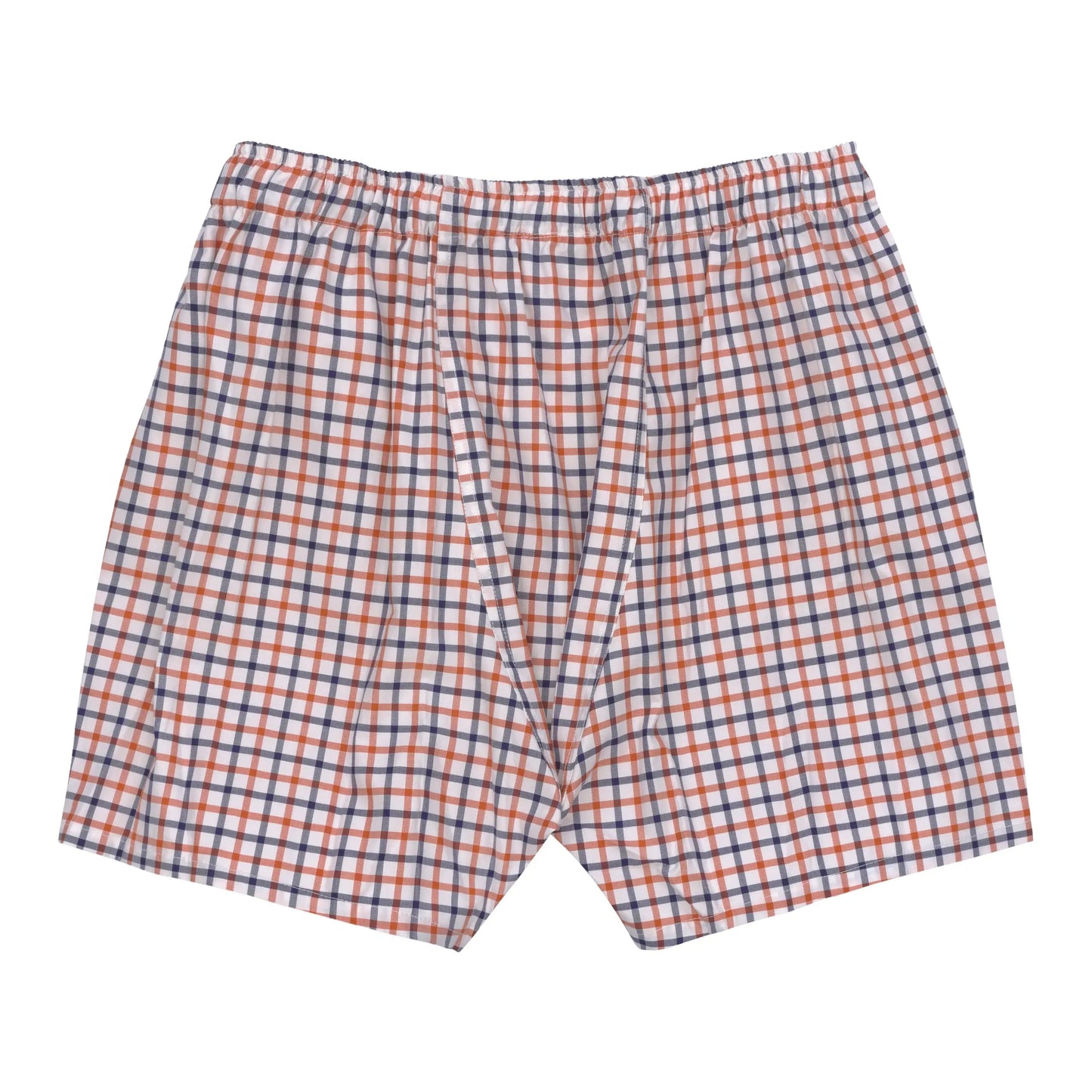 Emanuele Maffeis White Checked Boxer Shorts in Blue and Orange - SARTALE