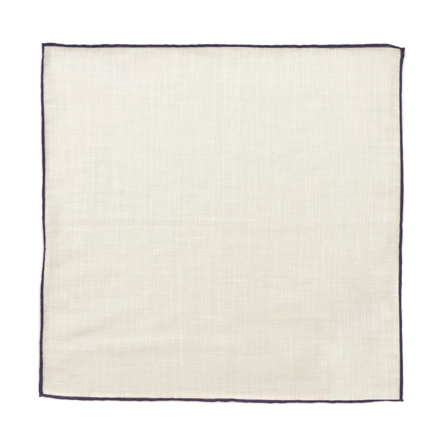 Finamore Cotton and Linen - Blend White Pocket Square - SARTALE