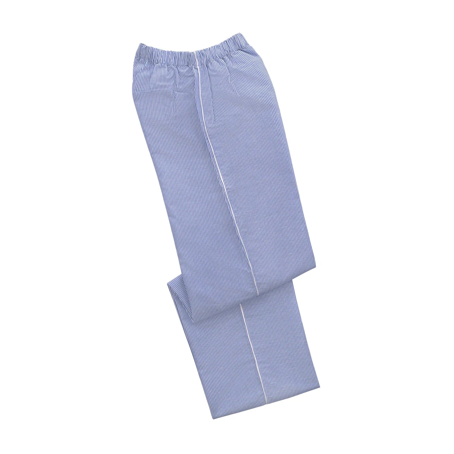 Finamore Linen Striped Pyjamas in Light Blue - SARTALE