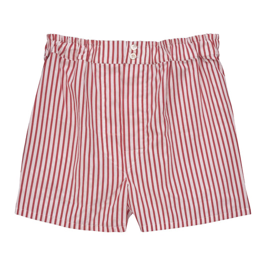Finamore Striped Boxer Shorts in Red and White - SARTALE