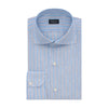 Finamore Striped Classic Napoli Shirt in Light Blue - SARTALE