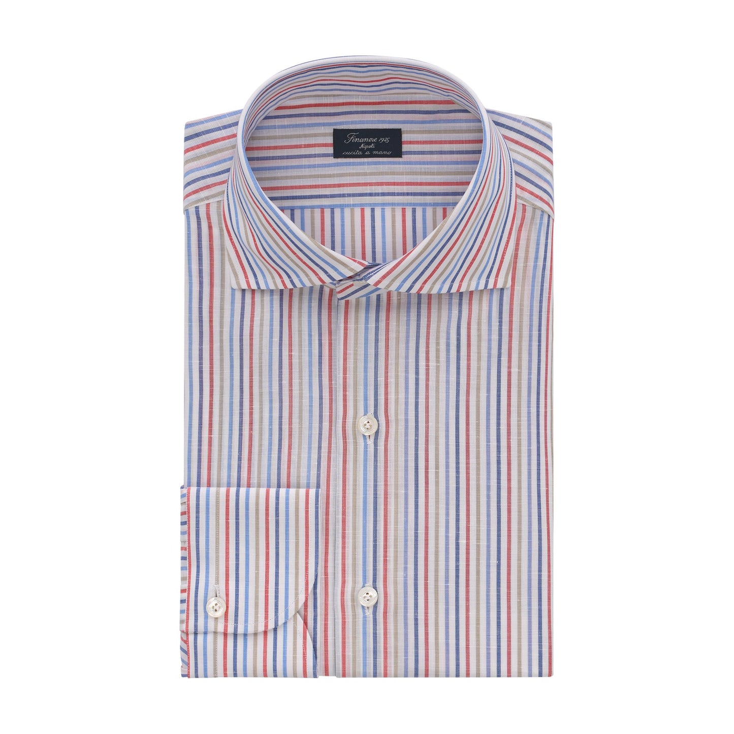 Finamore Striped Classic Napoli Shirt in Multicolor - SARTALE