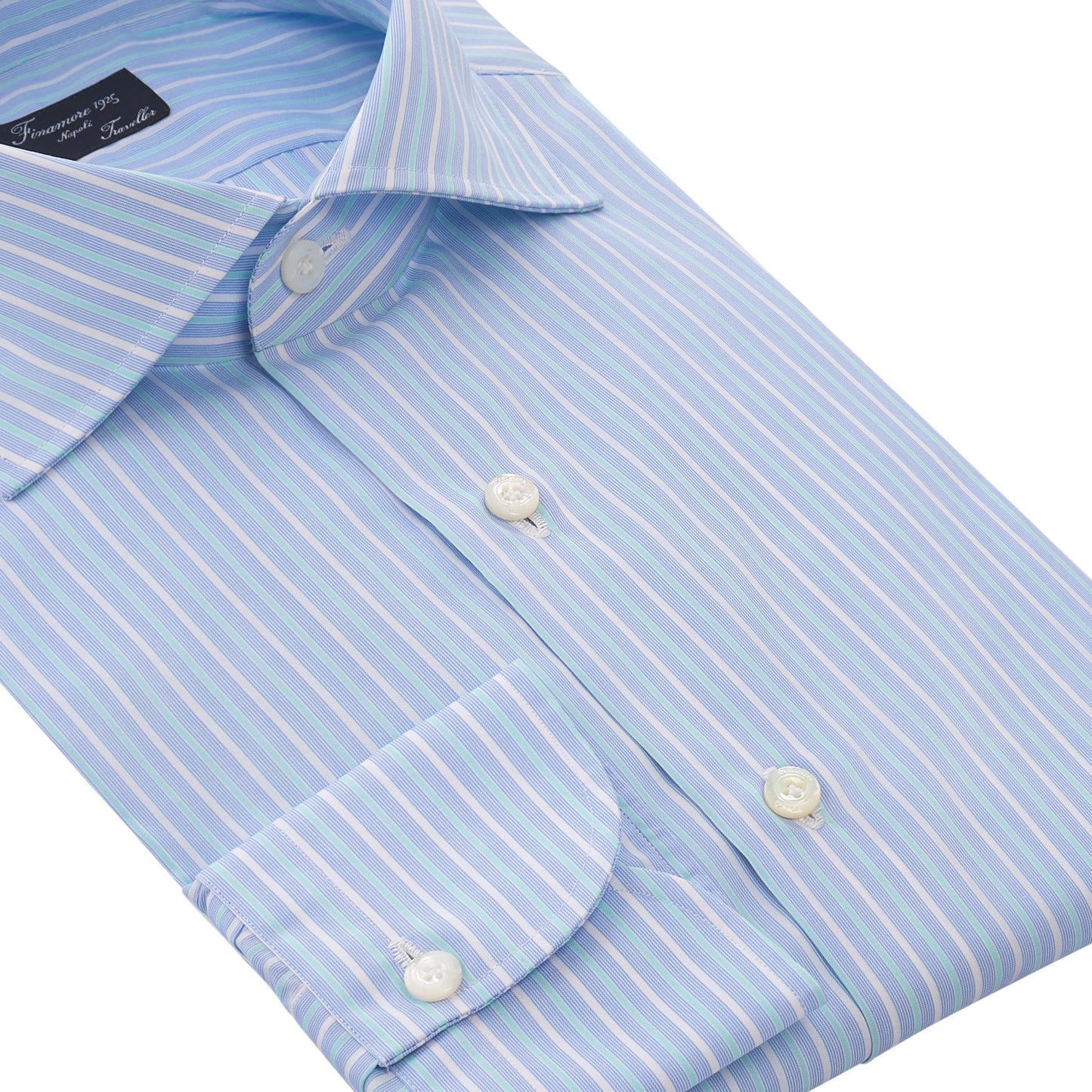 Finamore Striped Cotton Classic Napoli Shirt in Multicolor - SARTALE