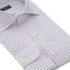 Finamore Striped Cotton Classic Napoli Shirt in White and Blue - SARTALE