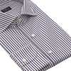Finamore Striped Cotton Shirt in White and Blue - SARTALE