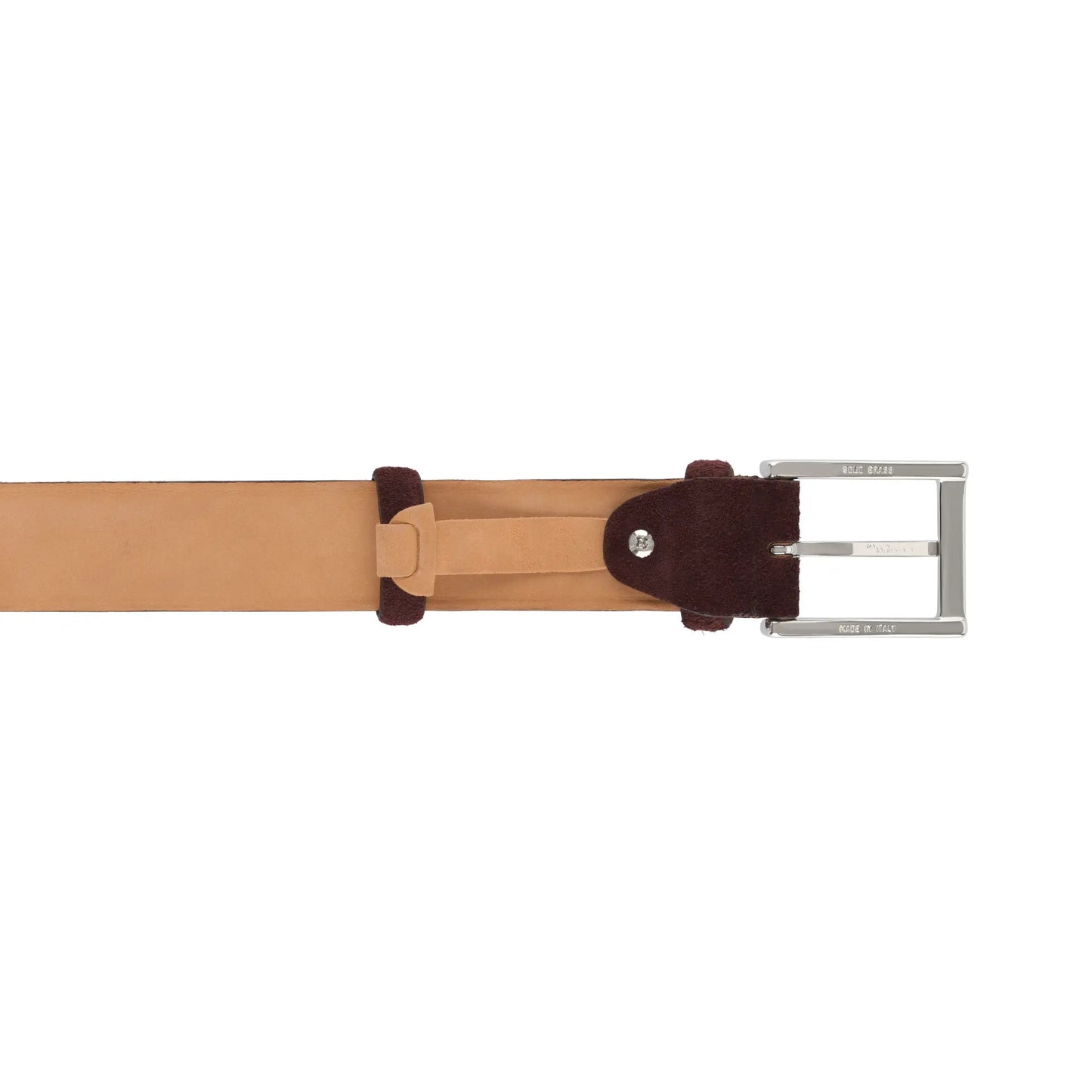 Finamore Suede Leather Belt in Brown - SARTALE