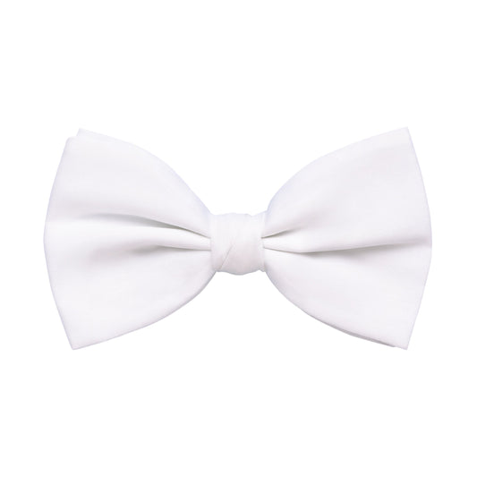 Fray Cotton Bow Tie in White - SARTALE