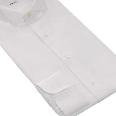 Fray Cotton Tailcoat Shirt in White - SARTALE