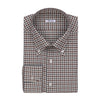 Fray Gingham - Check Cotton Shirt in Grey and Off White - SARTALE