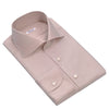 Fray Pinpoint Cotton Shirt in White and Light Brown - SARTALE