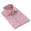 Fray Striped Pink and White Shirt with Spread Collar - SARTALE