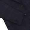 Gabo Wool, Silk and Linen - Blend Jacket in Dark Blue and Brown - SARTALE