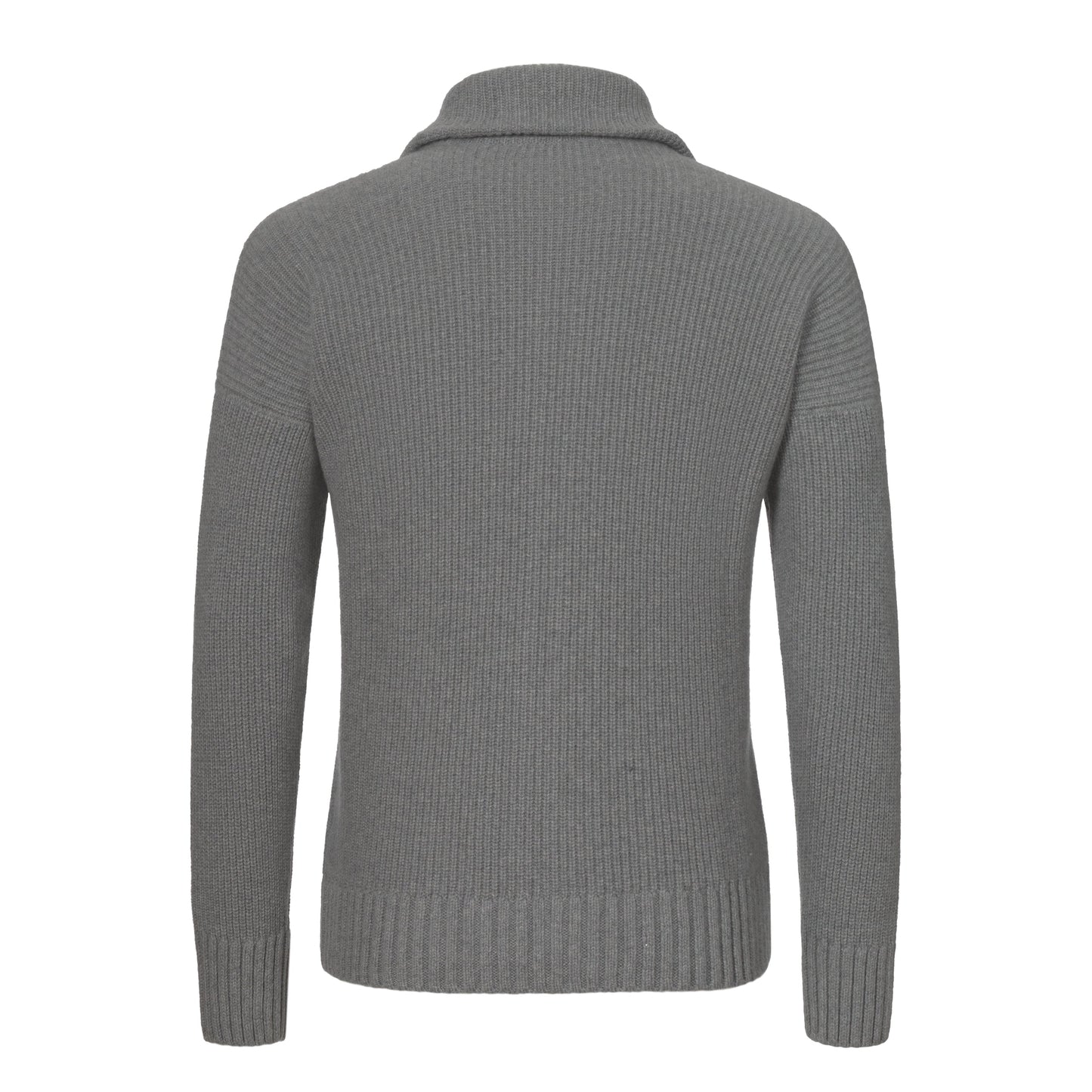 Gran Sasso Cashmere Wool Zip Cardigan in Grey Melange SARTALE