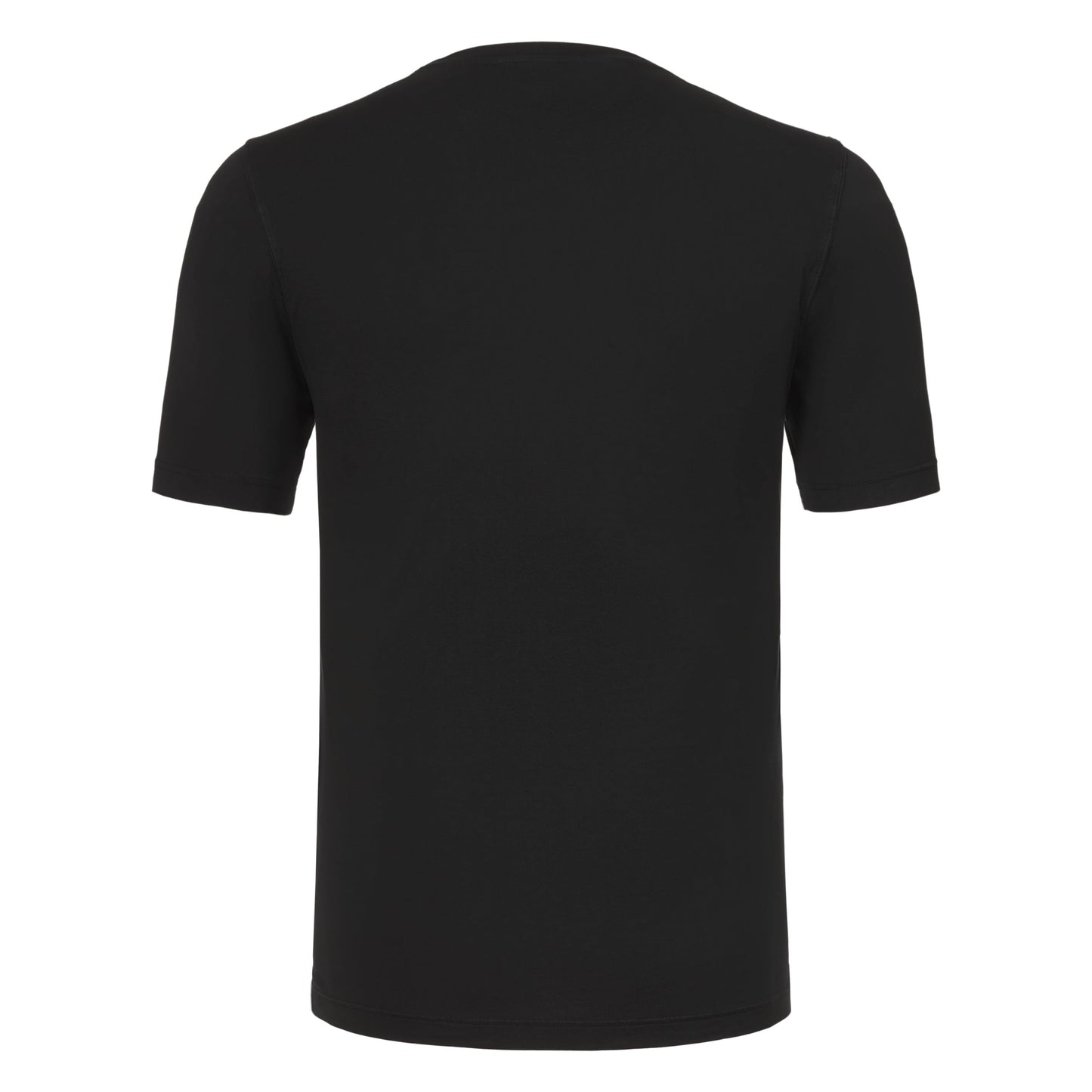 Gran Sasso Cotton Crew - Neck T - Shirt in Black - SARTALE