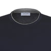 Gran Sasso Cotton Crew - Neck T - Shirt in Dark Blue - SARTALE