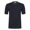 Gran Sasso Cotton Crew - Neck T - Shirt in Dark Blue - SARTALE