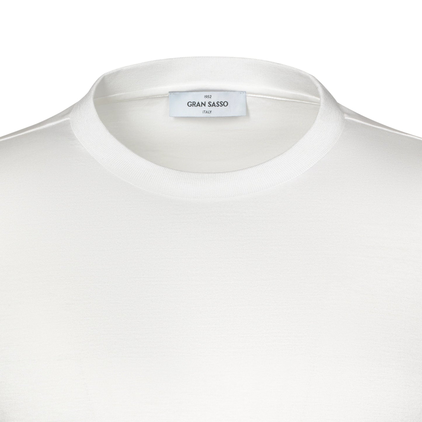 Gran Sasso Cotton Crew - Neck T - Shirt in Off White - SARTALE