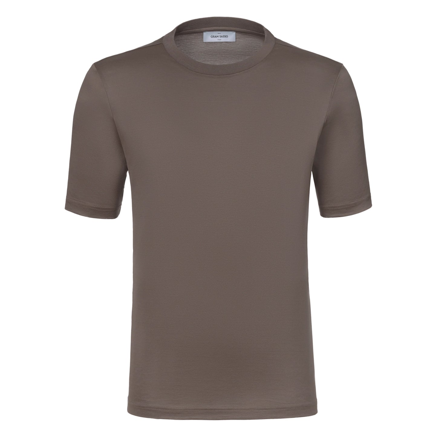 Gran Sasso Cotton Crew - Neck T - Shirt in Peanut Brown - SARTALE