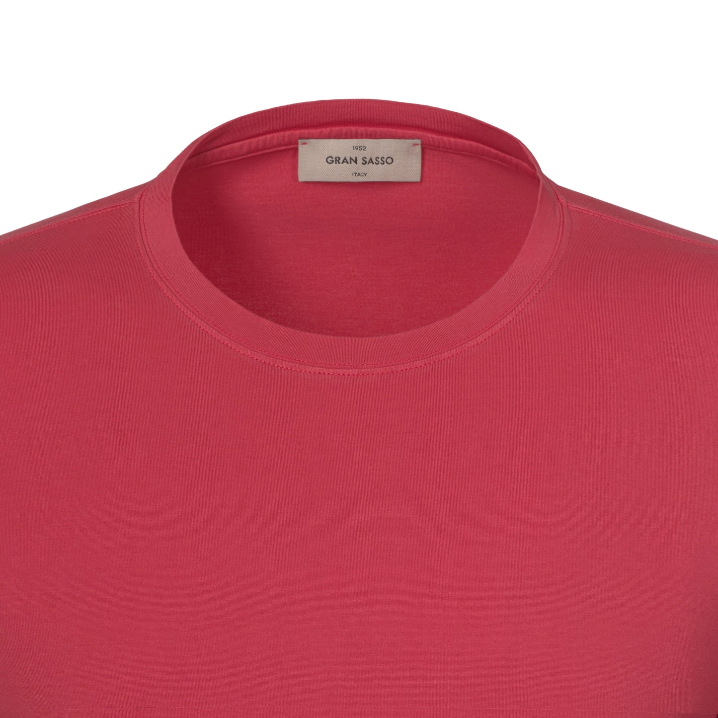 Gran Sasso Cotton Crew - Neck T - Shirt in Vibrant Red - SARTALE