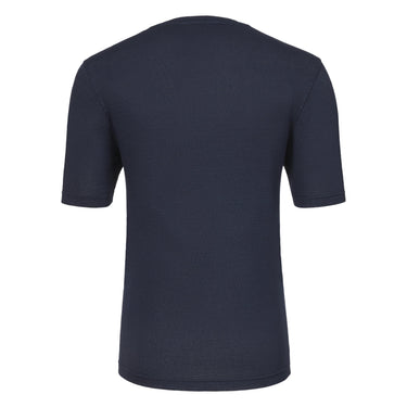 Gran Sasso Linen - Blend Crew - Neck T - Shirt in Cosmos Blue Melange - SARTALE