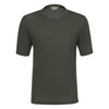 Gran Sasso Linen - Blend Crew - Neck T - Shirt in Kale Green - SARTALE