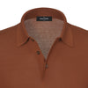 Gran Sasso Silk Polo Shirt in Brick Red - SARTALE