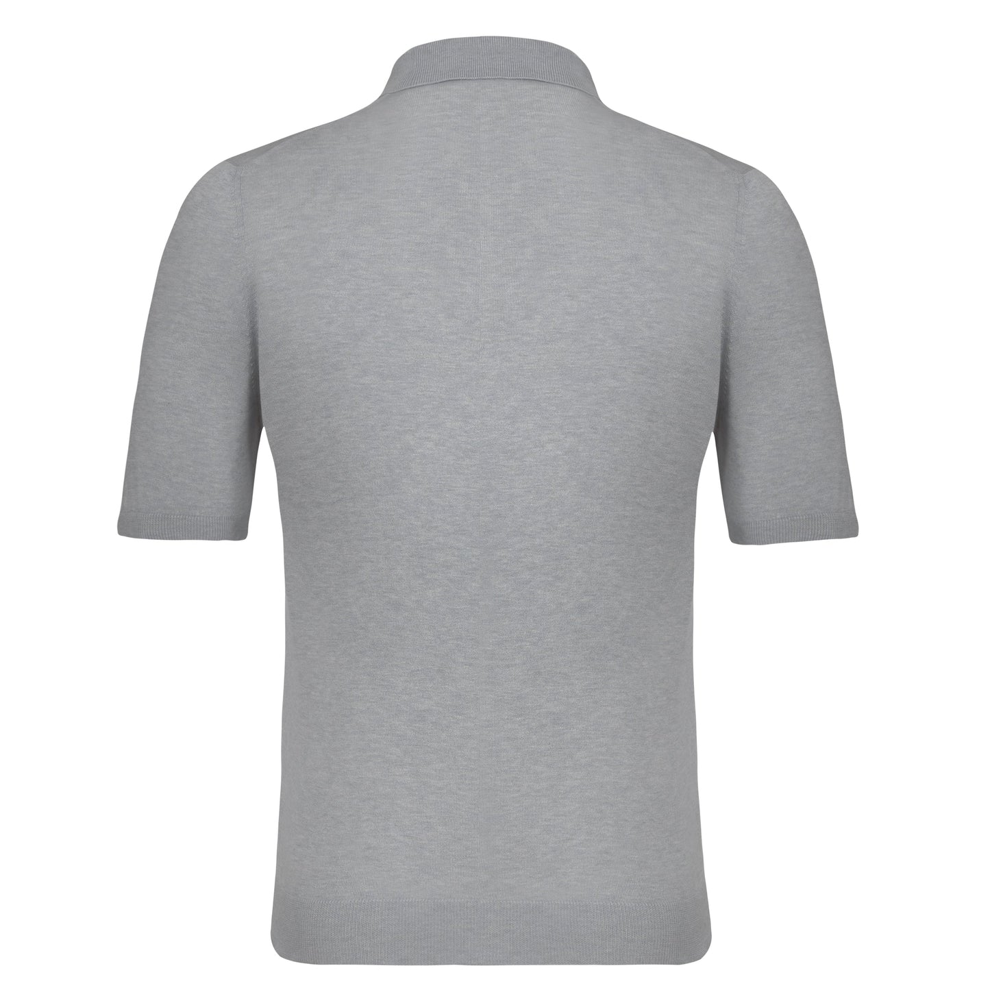 Gran Sasso Silk Polo Shirt in Grey Melange - SARTALE