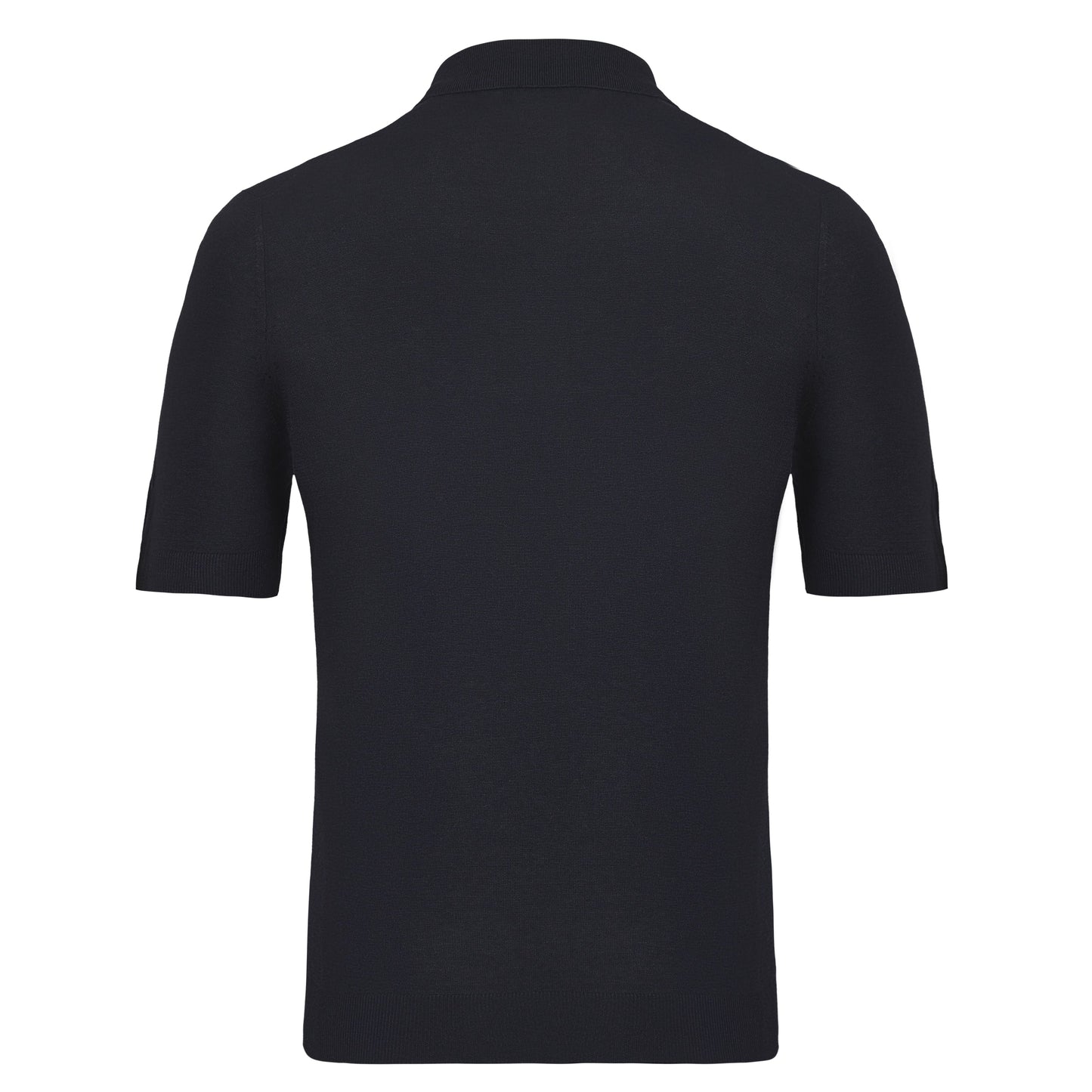 Gran Sasso Silk Polo Shirt in Midnight Blue - SARTALE