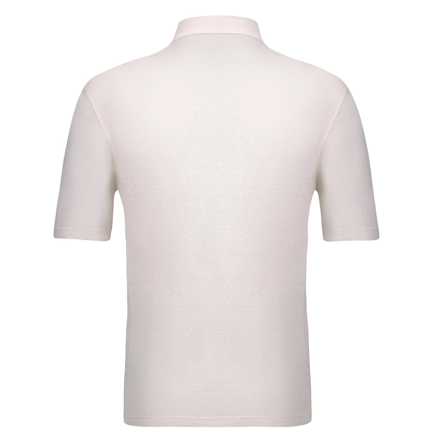 Gran Sasso Two - Button Linen - Blend Polo Shirt in Milky White - SARTALE