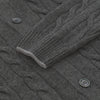 Gran Sasso Wool - Blend Ribbed Cardigan in Grey - SARTALE