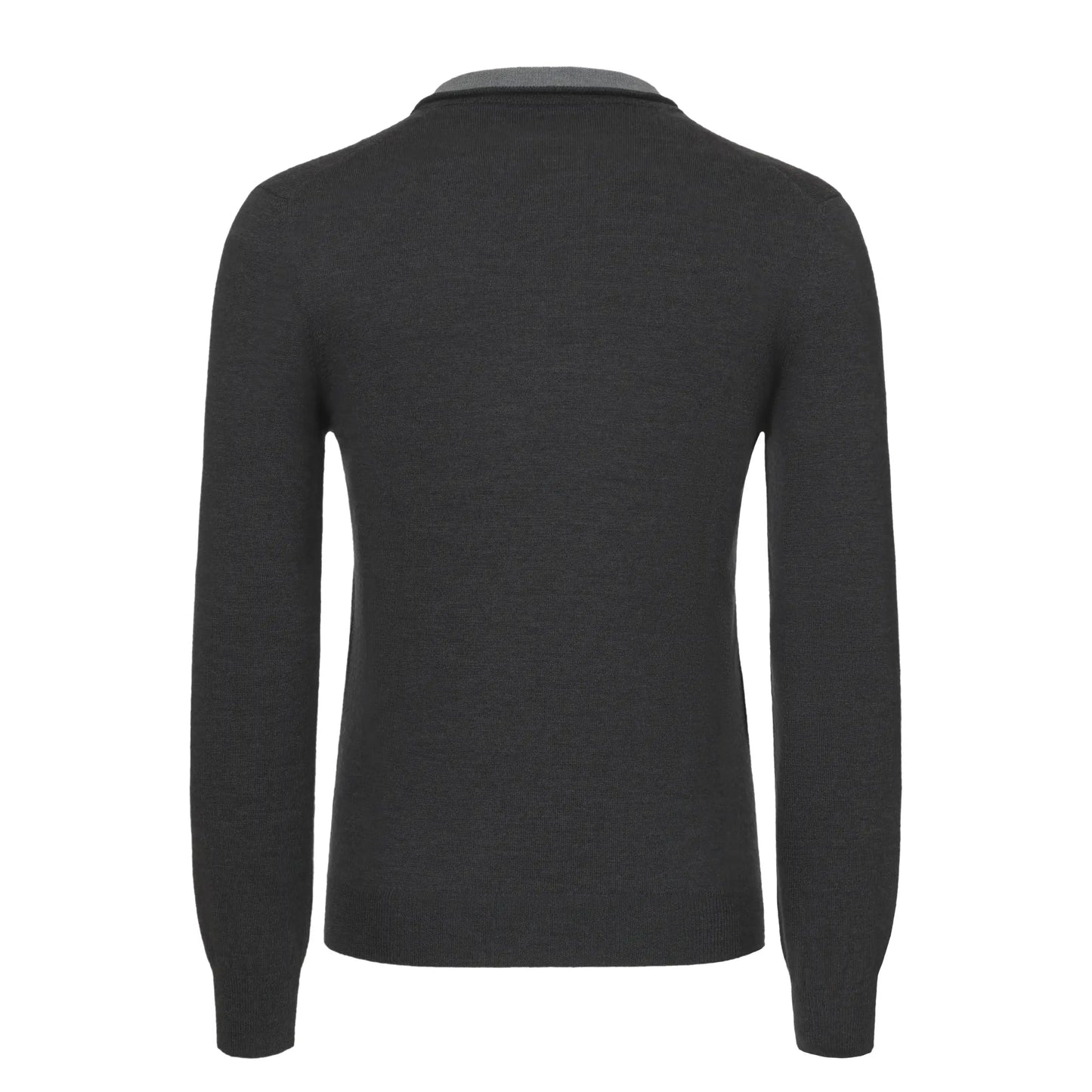 Gran Sasso Wool Half - Zip Sweater in Grey Melange - SARTALE