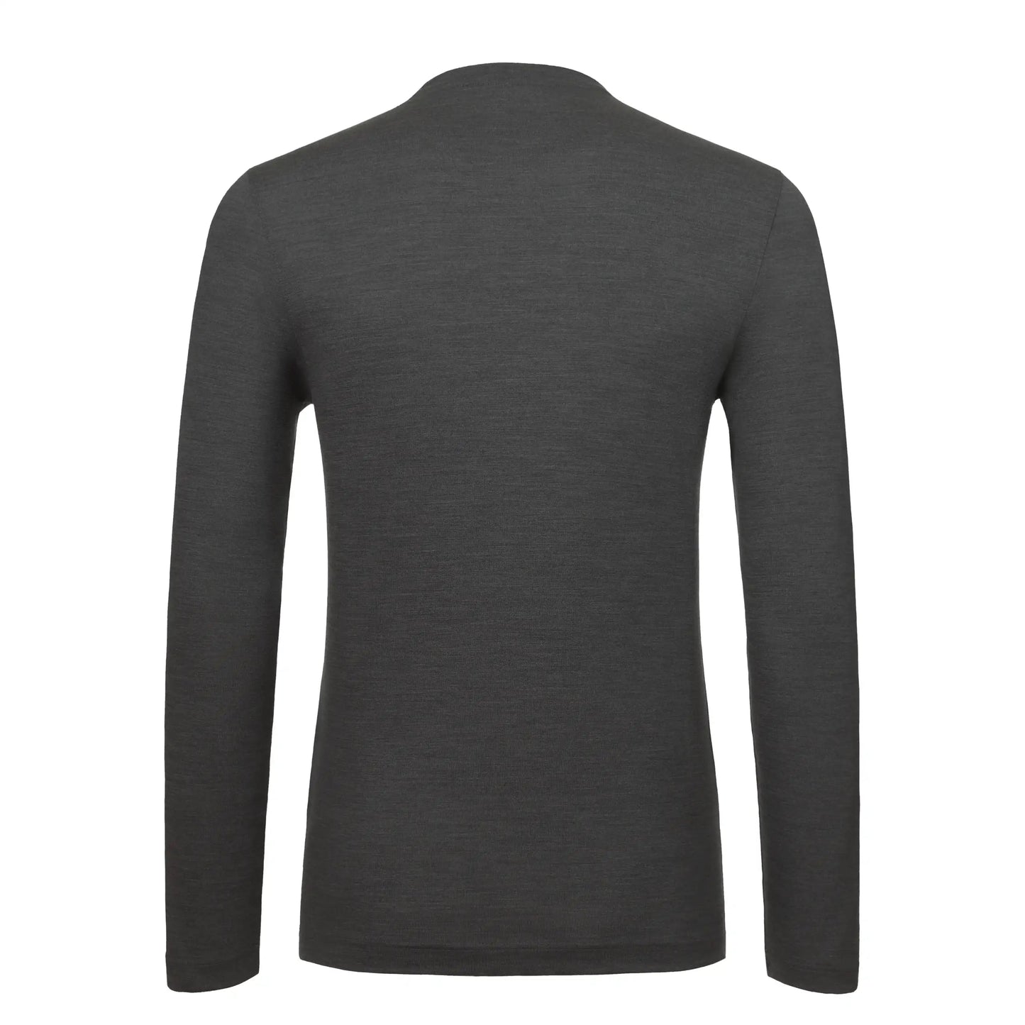 Gran Sasso Wool Long Sleeve T - Shirt in Grey Melange - SARTALE