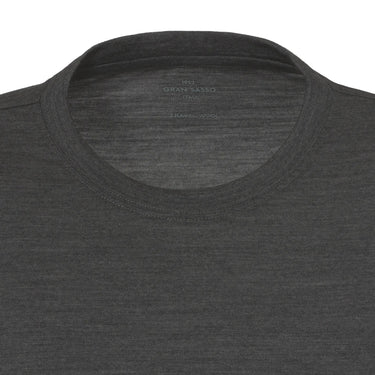 Gran Sasso Wool Long Sleeve T - Shirt in Grey Melange - SARTALE