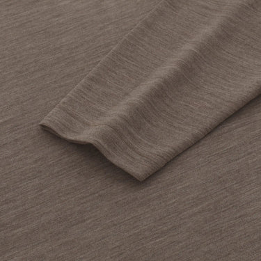 Gran Sasso Wool Long Sleeve T - Shirt in Light Brown - SARTALE