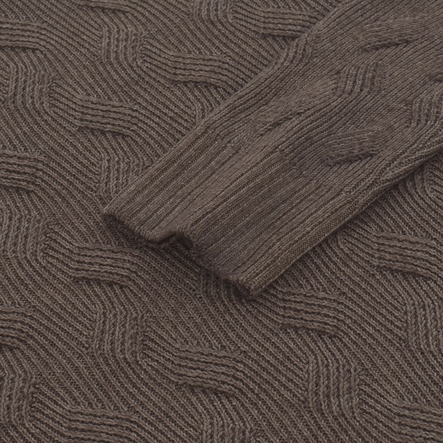 Gran Sasso Wool Ribbed Turtleneck in Mocha Black - SARTALE