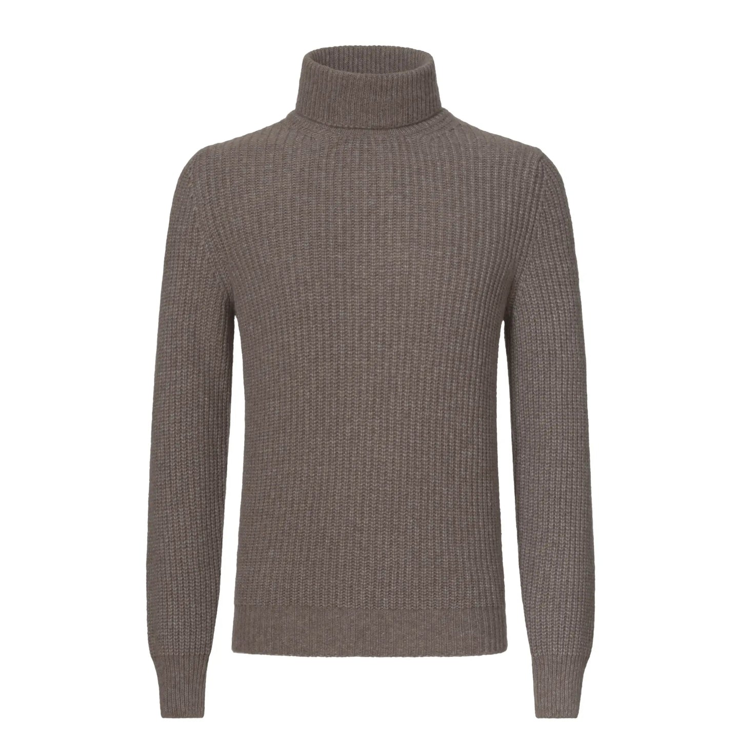 Gran Sasso Wool Turtleneck Sweater in Brown - SARTALE