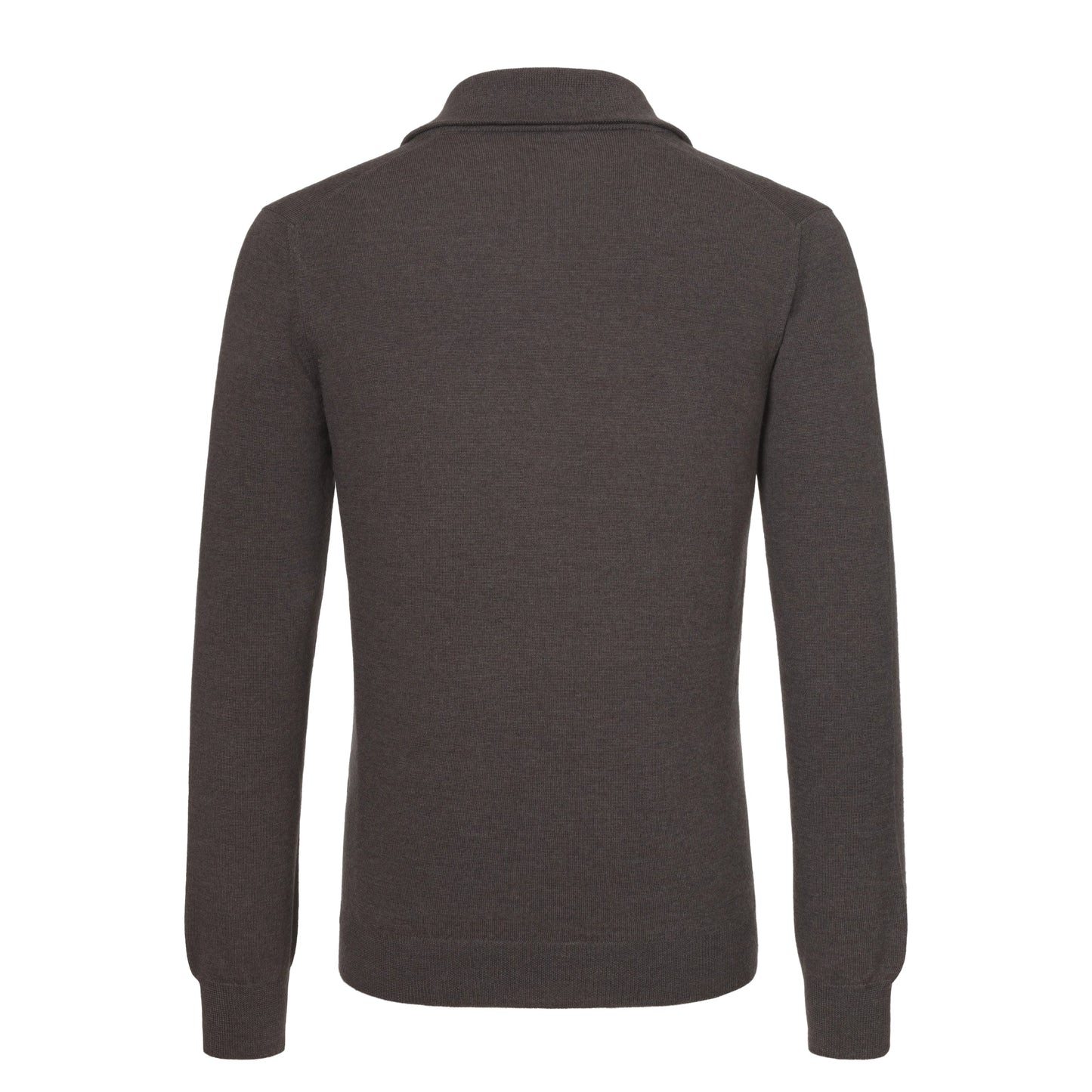 Gran Sasso Wool Zip - Up Sweater in Mink Brown - SARTALE